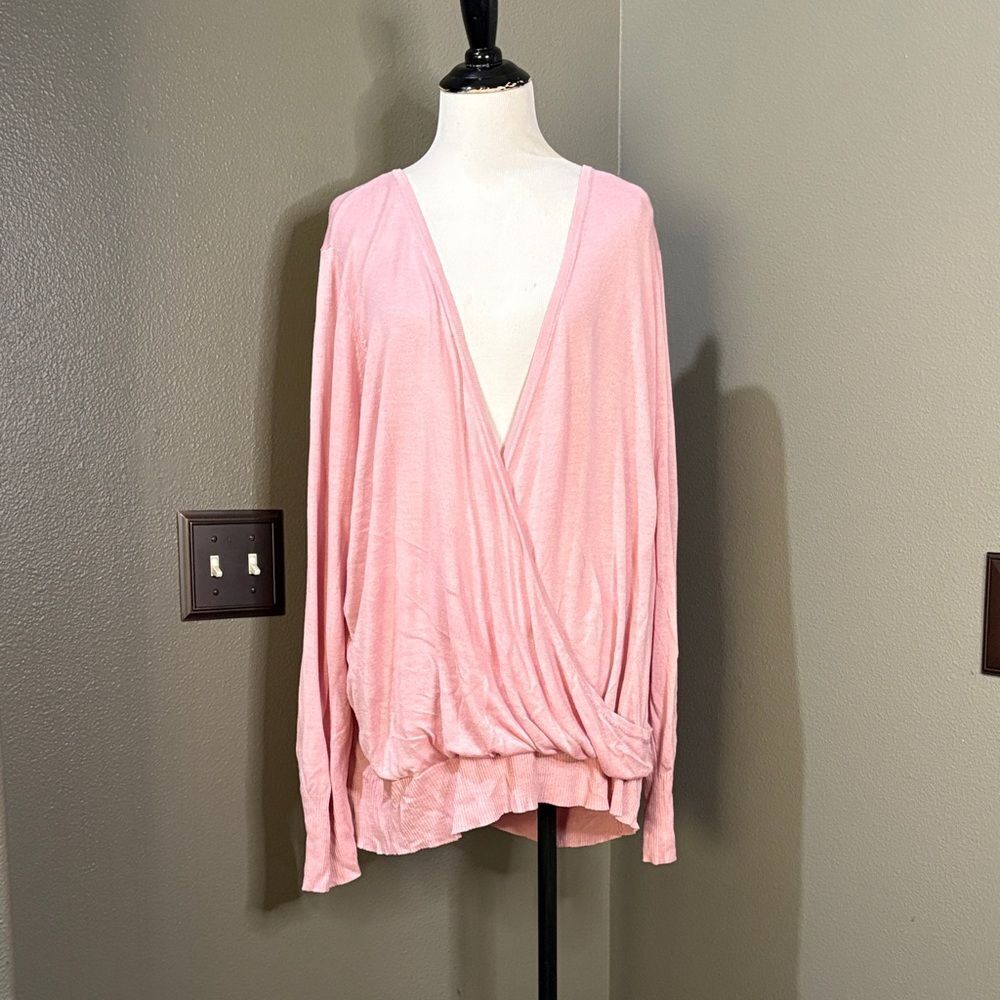 Torrid Pink Wrap Tunic Top